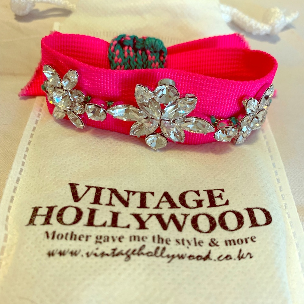 Vintage Hollywood Crystal Pink Bracelet